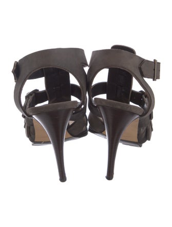 Manolo Blahnik Suede Cutout Accent Gladiator Sandals