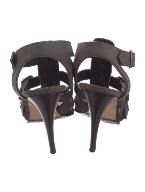 Manolo Blahnik Suede Cutout Accent Gladiator Sandals
