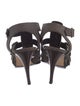 Manolo Blahnik Suede Cutout Accent Gladiator Sandals