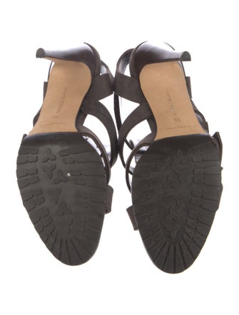 Manolo Blahnik Suede Cutout Accent Gladiator Sandals