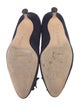 Manolo Blahnik Suede Ruffle Embellishment Pumps