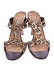 Manolo Blahnik Animal Print Slides