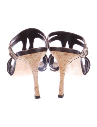 Manolo Blahnik Animal Print Slides