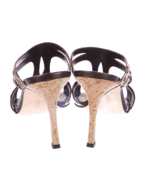 Manolo Blahnik Animal Print Slides
