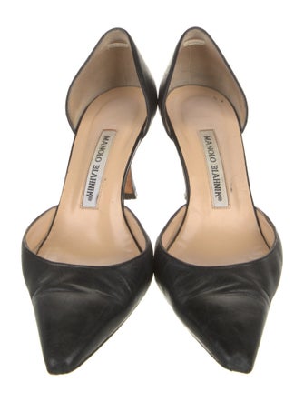 Manolo Blahnik Leather D'Orsay Pumps