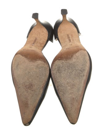Manolo Blahnik Leather D'Orsay Pumps