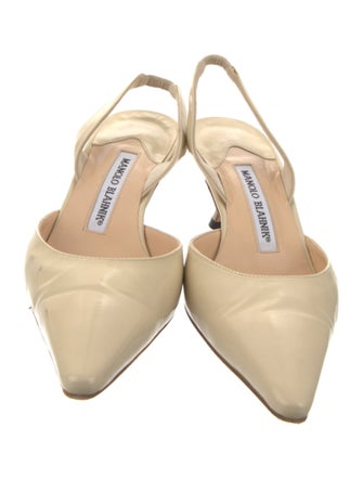 Manolo Blahnik Patent Leather Slingback Pumps