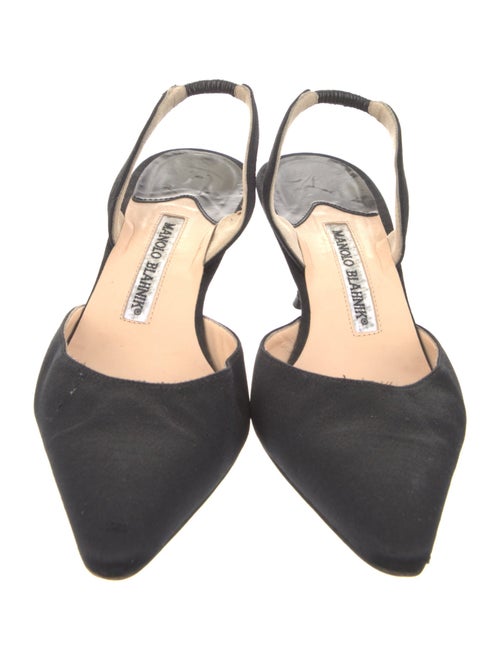 Manolo Blahnik Satin Slingback Pumps
