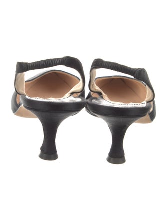 Manolo Blahnik Satin Slingback Pumps