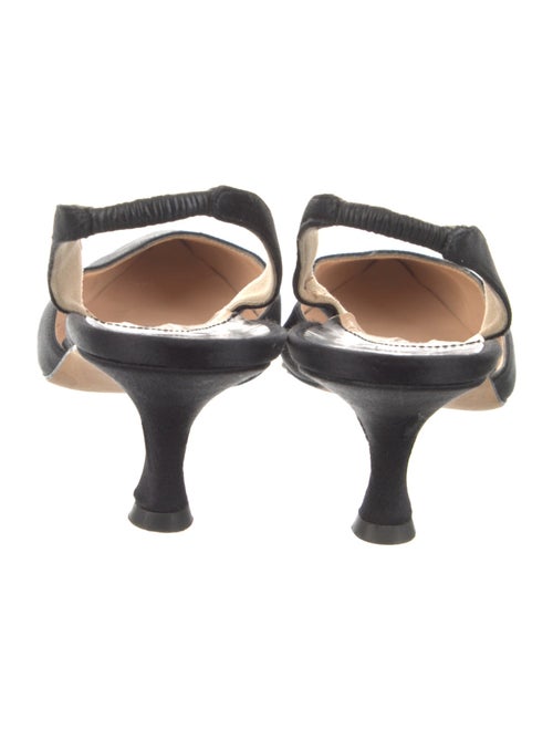 Manolo Blahnik Satin Slingback Pumps