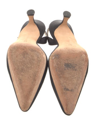 Manolo Blahnik Satin Slingback Pumps