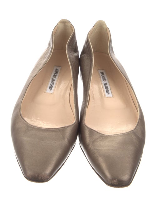 Manolo Blahnik Leather Ballet Flats