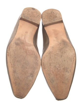 Manolo Blahnik Leather Ballet Flats