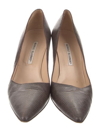 Manolo Blahnik Snakeskin Animal Print Pumps