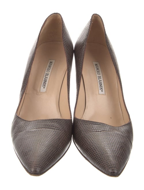 Manolo Blahnik Snakeskin Animal Print Pumps