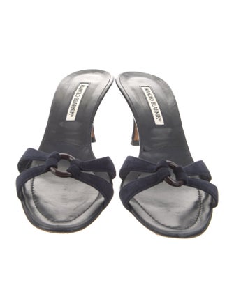 Manolo Blahnik Satin Slides