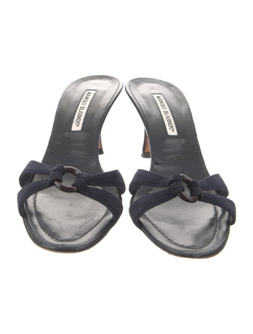 Manolo Blahnik Satin Slides