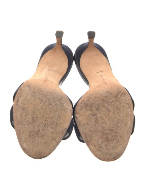 Manolo Blahnik Satin Slides