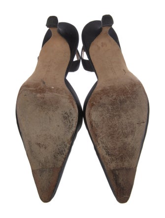 Manolo Blahnik Satin Slingback Pumps