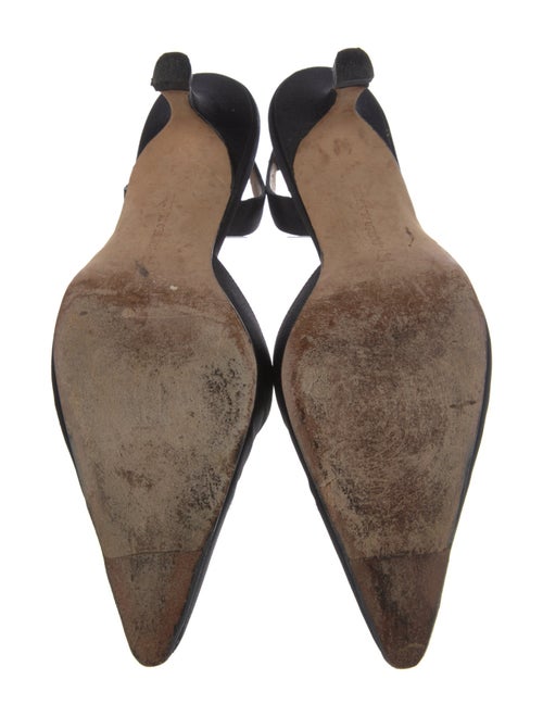 Manolo Blahnik Satin Slingback Pumps