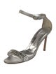 Manolo Blahnik Patent Leather Crystal Embellishments Sandals