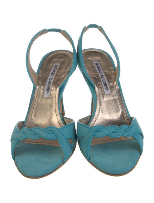 Manolo Blahnik Suede Slingback Sandals