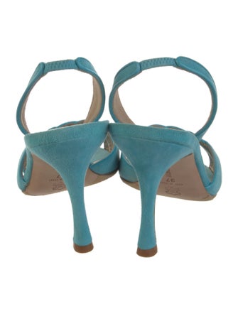 Manolo Blahnik Suede Slingback Sandals