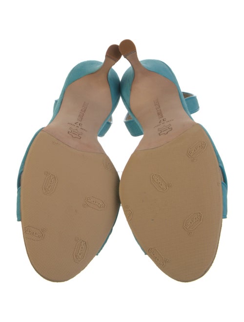 Manolo Blahnik Suede Slingback Sandals