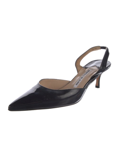 Manolo Blahnik Patent Leather Slingback Pumps
