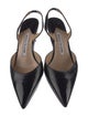 Manolo Blahnik Patent Leather Slingback Pumps