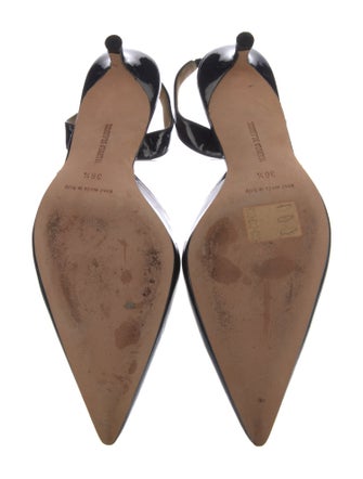 Manolo Blahnik Patent Leather Slingback Pumps