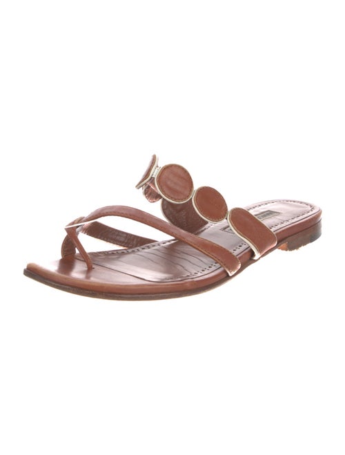 Manolo Blahnik Leather Slides