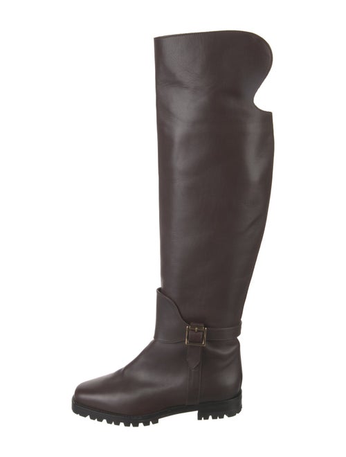 Manolo Blahnik Leather Rain Boots