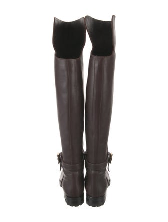 Manolo Blahnik Leather Rain Boots