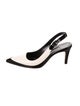 Manolo Blahnik Patent Leather Colorblock Pattern Slingback Pumps