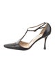 Manolo Blahnik Leather T-Strap Pumps