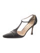 Manolo Blahnik Leather T-Strap Pumps