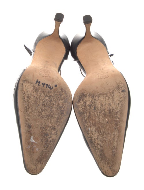 Manolo Blahnik Leather T-Strap Pumps
