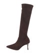 Manolo Blahnik Suede Sock Boots