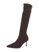 Manolo Blahnik Suede Sock Boots