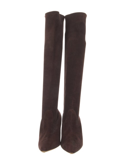 Manolo Blahnik Suede Sock Boots
