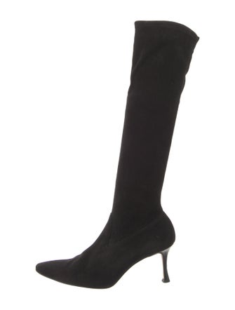 Manolo Blahnik Suede Sock Boots