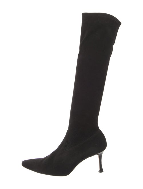 Manolo Blahnik Suede Sock Boots
