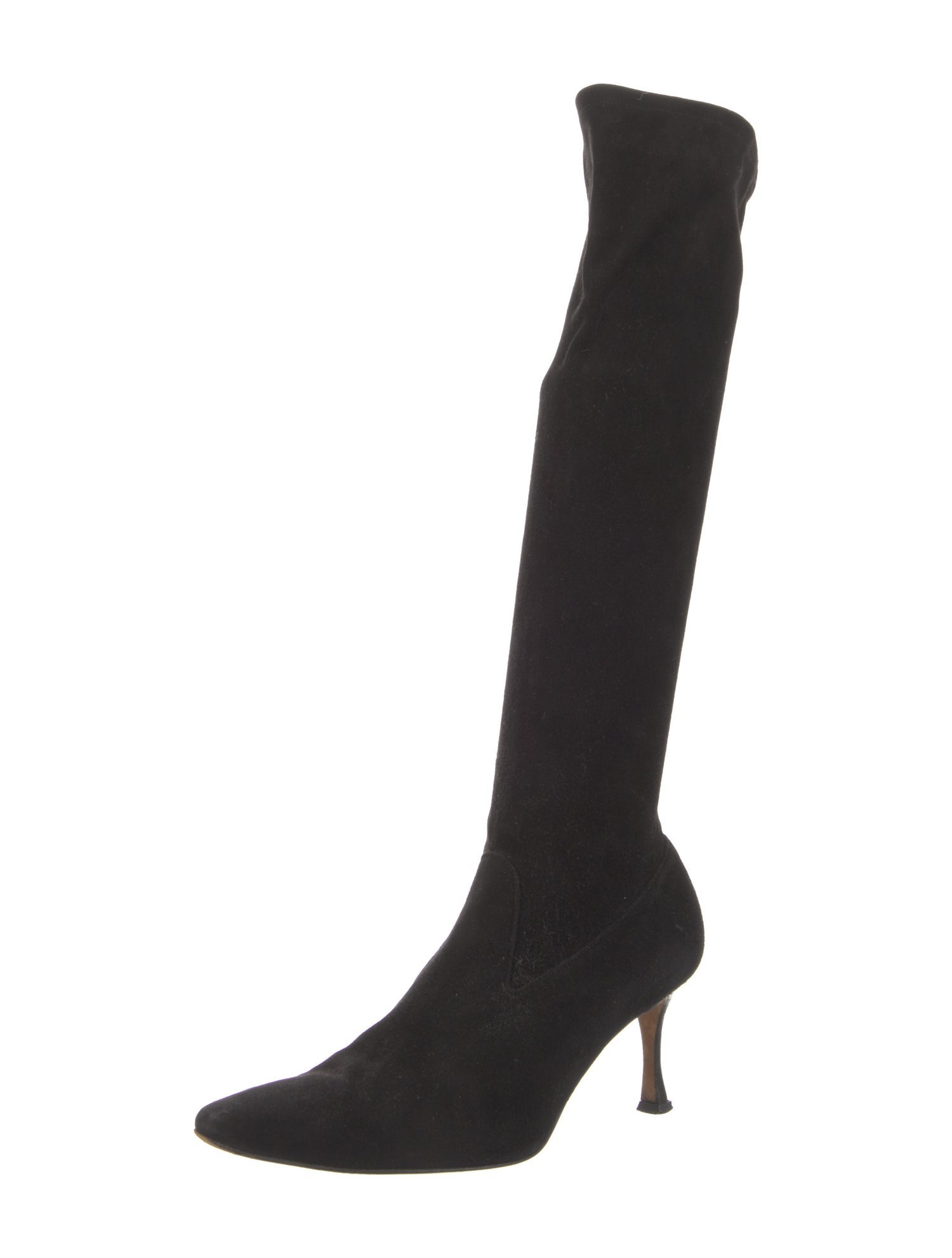 Manolo Blahnik Suede Sock Boots