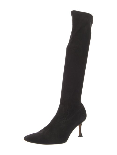 Manolo Blahnik Suede Sock Boots