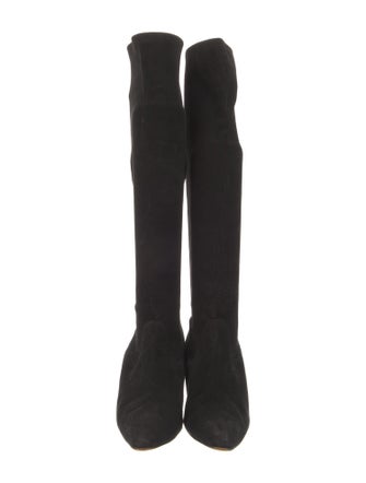 Manolo Blahnik Suede Sock Boots