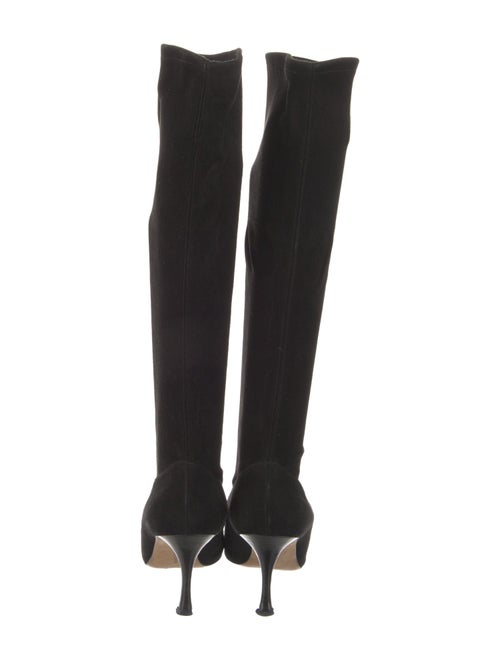 Manolo Blahnik Suede Sock Boots