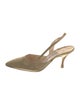 Manolo Blahnik Leather Slingback Pumps