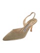 Manolo Blahnik Leather Slingback Pumps