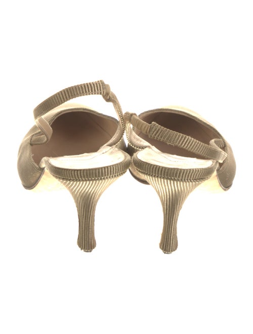 Manolo Blahnik Leather Slingback Pumps